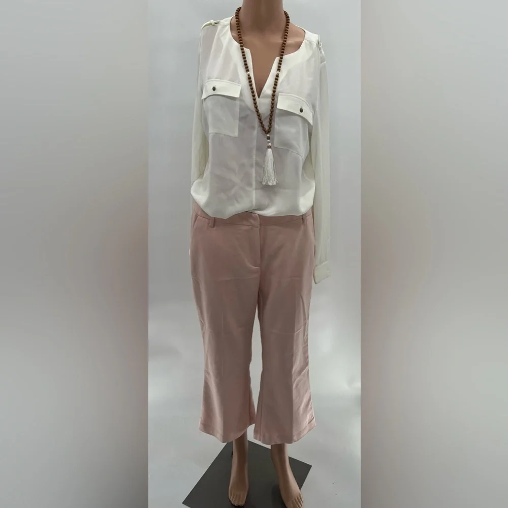 Adrienne Vittadini Women's Wide Leg Straight Stretch Pants - Size 6